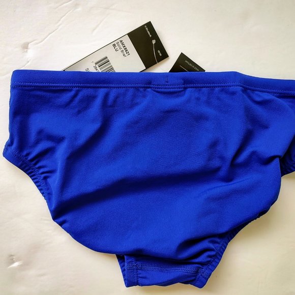 Adidas Performance Men's Blue InfiniteX+ Solid Swim Brief AMX8621 Sizes 28 to 36 - Picture 5 of 8